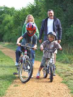 A family enjoying the countryside (Image courtesy of Eastleigh Borough Council)